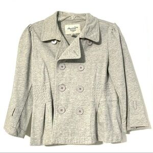 American Rag Light Gray Double Breasted Embroidered Jacket Blazer size Medium